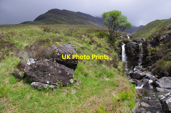 Photo 6"x4" Waterfall on Abhainn nan Leac Kilmarie c2014