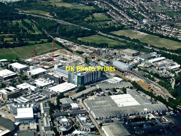 Photo 6"x4" Sky Centre, Isleworth from the air Brentford c2014