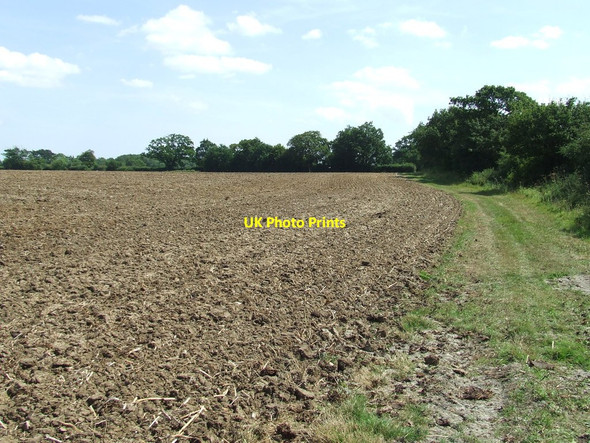Photo 6"x4" Ploughed Field Chediston Green c2014