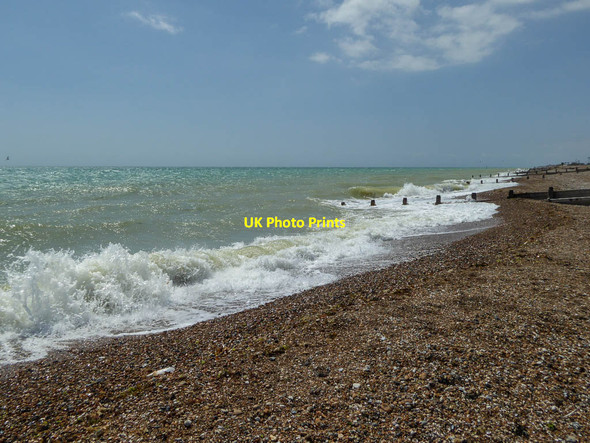 Photo 6"x4" Beach, West Worthing, Sussex Worthing\/TQ1303 c2014 P1