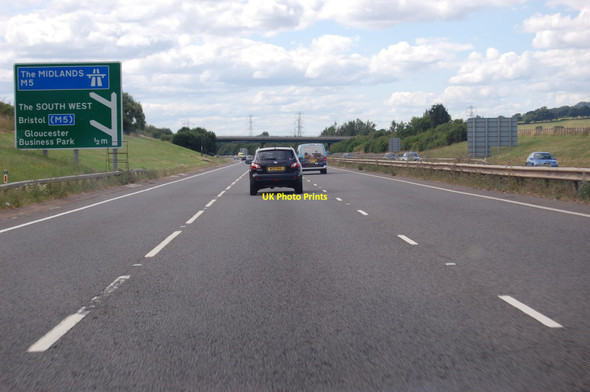Photo 6"x4" A417 approaching M5 junction Brockworth c2014