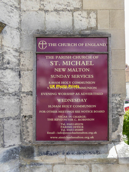 Photo 6"x4" Information Board, St Michael's Church, Market Place, Malton, Yorkshire Malton\/SE7871 c2014