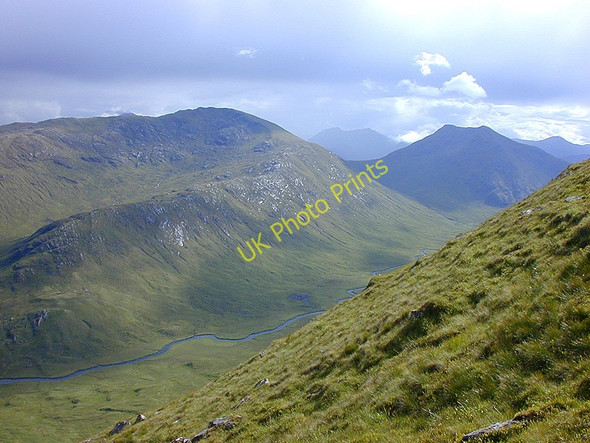Photo 6"x4" View across Glen Kingie Gairich c2004