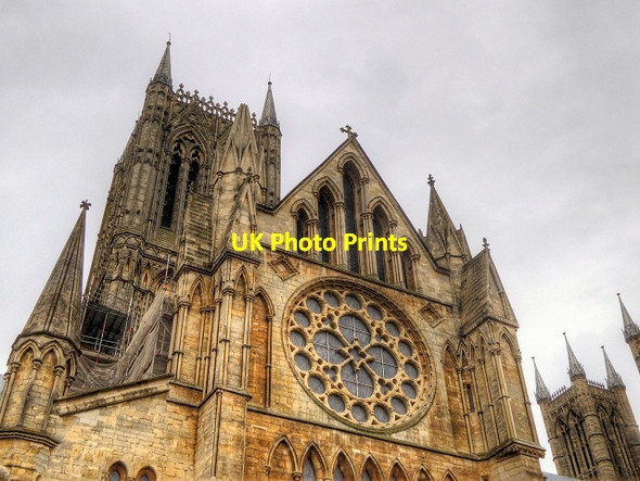 Photo 6"x4" Lincoln Cathedral from The Cloisters Lincoln c2014