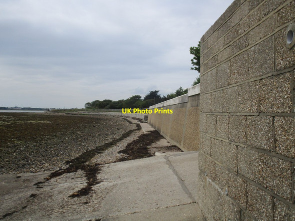 Photo 6"x4" Shore path at Portchester Port Solent c2014