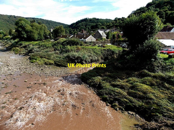 Photo 6"x4" Confluence of the Angiddy and Wye in Tintern Chapel Hill\/SO5200 c2014