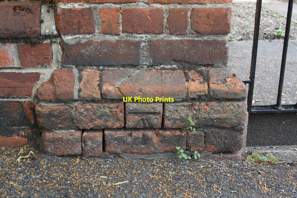 Photo 6"x4" Benchmark on boundary wall of #15 Addington Road Reading c2014