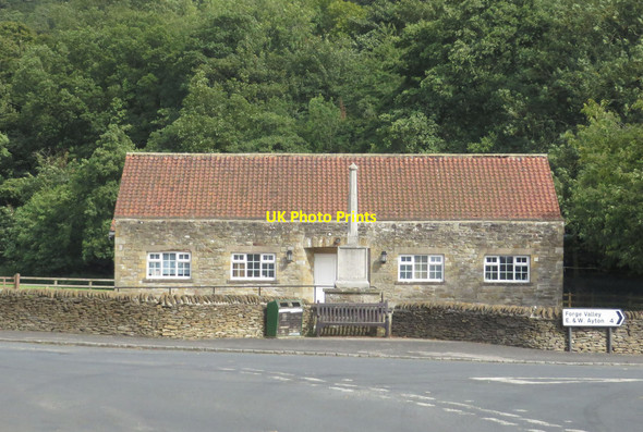 Photo 6"x4" Village hall and war memorial, Hackness Hackness\/SE9790 c2014