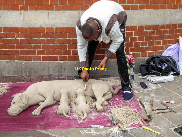 Photo 6"x4" Sand Sculpture, Whitby Whitby\/NZ8910 c2014