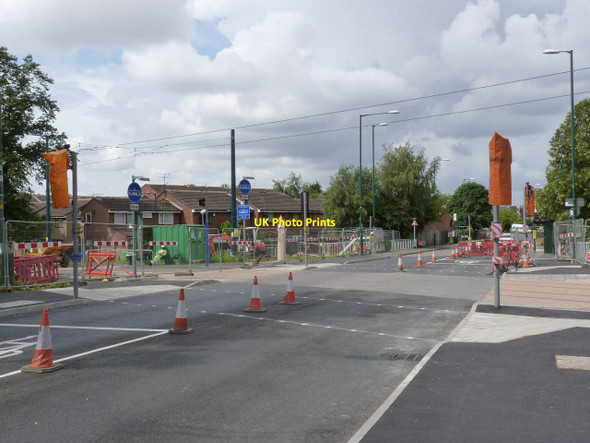 Photo 6"x4" Robin Hood Way tramway crossing West Bridgford c2014