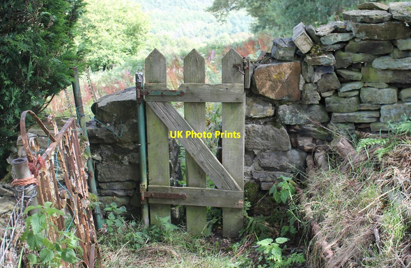 Photo 6"x4" Gate on a path Foldrings c2014