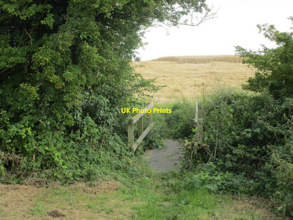 Photo 6"x4" Footbridge on the path to Fotherby Utterby c2014