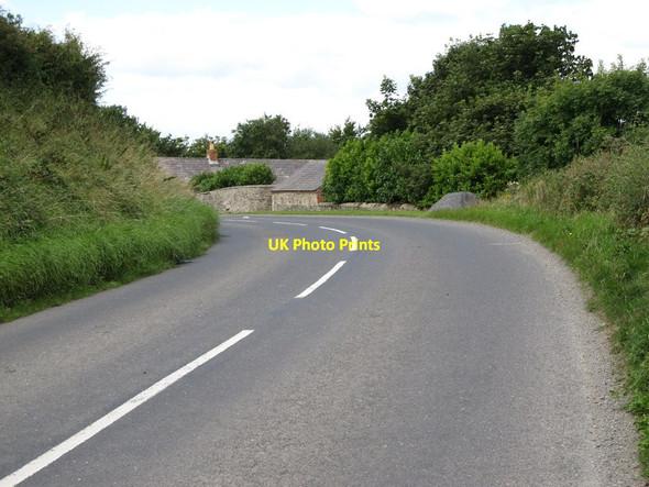 Photo 6"x4" A blind bend in the Ballyhornan Road east of the Ballymurry Cross Roads Bishops Court\/J5642 c2014