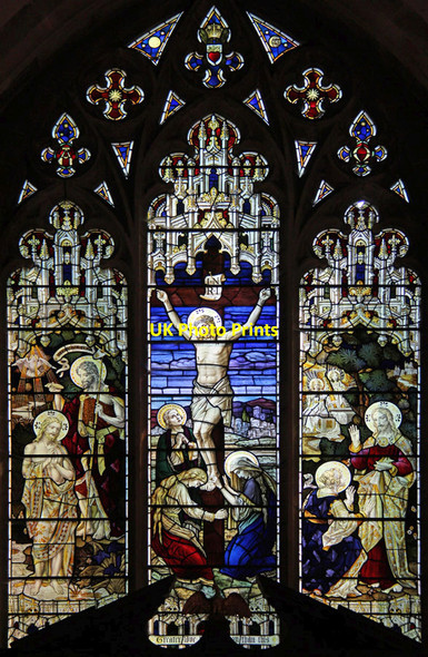 Photo 6"x4" St Peter & St Paul, Teston - Stained glass window Teston c2014
