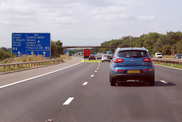 Photo 6"x4" M5 towards the M4 junction Gaunt's Earthcott c2014
