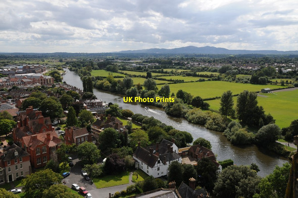 Photo 6"x4" View to the south-west from Worcester Cathedral Worcester c2014
