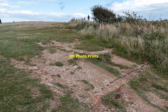 Photo 6"x4" Remains of building on cliffs at Beachy Head, Sussex Meads\/TV6097 c2014