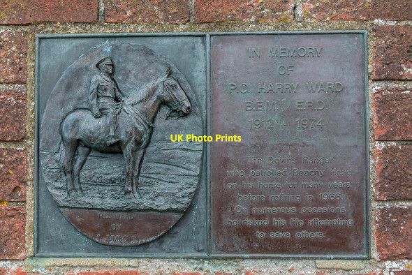 Photo 6"x4" Plaque on Watch Tower, Beachy Head, Sussex Meads\/TV6097 c2014 P1