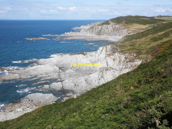 Photo 6"x4" Rockham Bay Mortehoe c2014