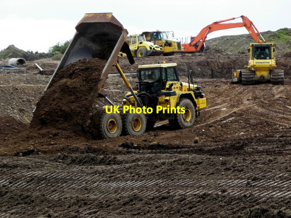 Photo 6"x4" Dumping earth, Omagh Hospital Complex Omagh c2014