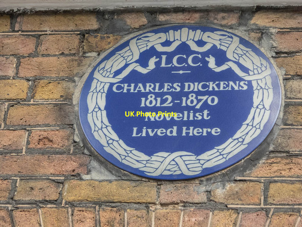 Photo 6"x4" Wall Plaque, 48, Doughty Street, London WC1 London c2014
