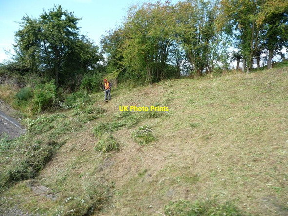 Photo 6"x4" Clearing the cutting north of Stanton road bridge Stanton\/SP0634 c2014