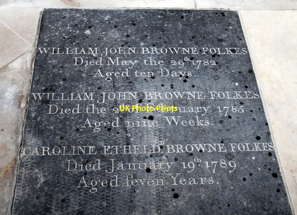 Photo 6"x4" St Mary, Hillington - Ledger slab Flitcham c2014 P1