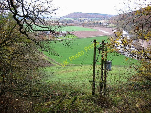Photo 6"x4" View up the Wye Valley towards Ross-on-Wye Goodrich c2008