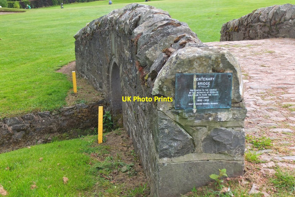 Photo 6"x4" Plaque on the Centenary Bridge, Peebles Golf Course Peebles\/NT2540 c2014