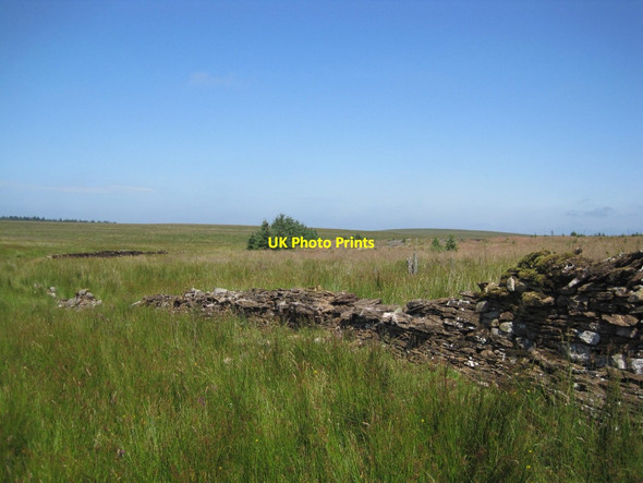 Photo 6"x4" Dry Stone Wall, Smallburn Hill Hag Sike c2014