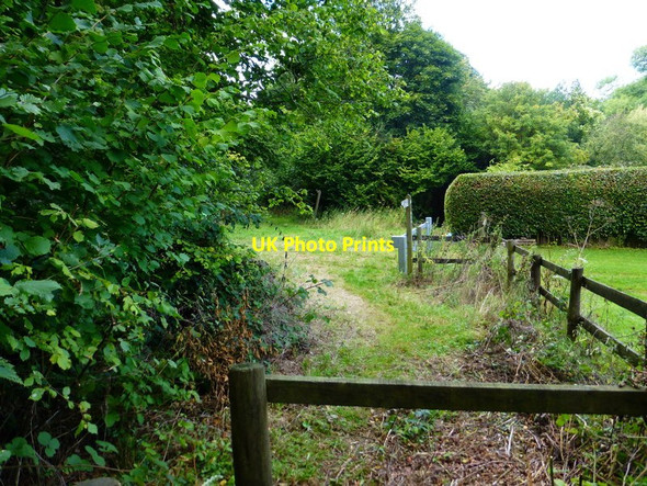 Photo 6"x4" Footpath reaches junction of bridleways and byway near Closedown House Powntley Copse c2014