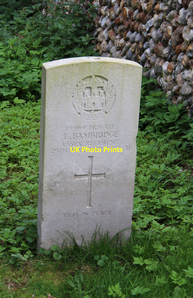 Photo 6"x4" All Saints, Sharrington - Gravestone Sharrington c2014 P2