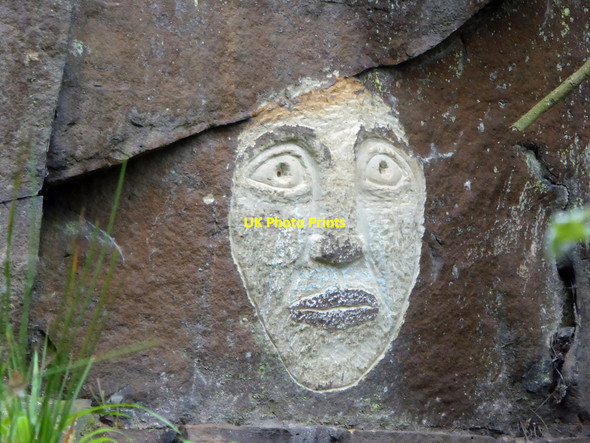 Photo 6"x4" Rock face #1 Cudworth Common\/SE3907 c2014