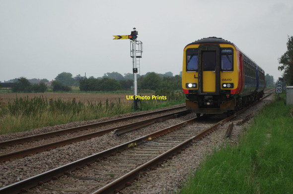 Photo 6"x4" Railway west of Wainfleet Wainfleet All Saints c2014