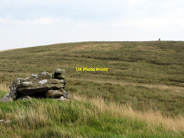 Photo 6"x4" Trig point on Larriston Fells from west Larriston c2014