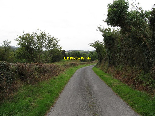 Photo 6"x4" View south to a bend in Bonds Road Cullyhanna c2014