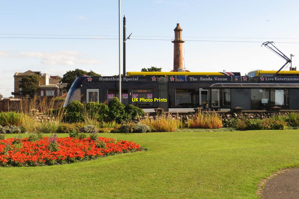 Photo 6"x4" Blackpool tram by North Euston Garden Fleetwood c2014