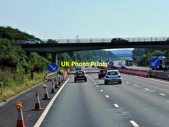 Photo 6"x4" Eastbound M3, Bridge at Junction 5 Warnborough Green c2014