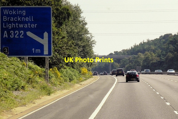 Photo 6"x4" Eastbound M3 at Camberley Camberley c2014