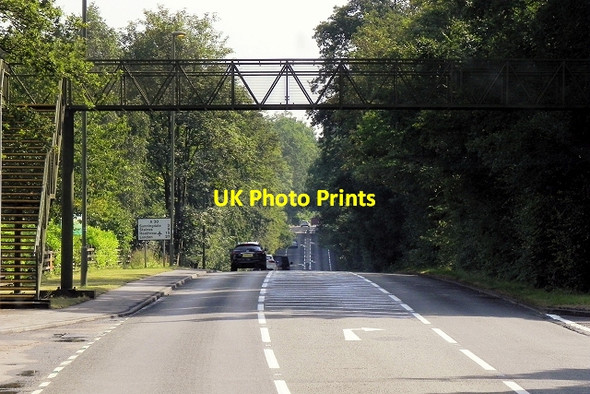 Photo 6"x4" Footbridge over the A30 near Bagshot Bagshot\/SU9163 c2014