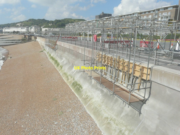 Photo 6"x4" Repairs to the seawall along Marine Parade Dover\/TR3141 c2014