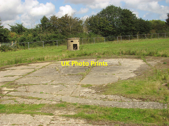 Photo 6"x4" Yarnold shelter near the perimeter fence RAF Coltishall c2014