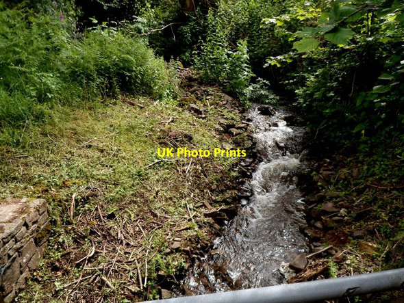 Photo 6"x4" Small tributary of the River Usk Tretower c2012