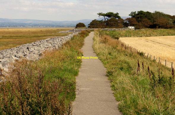 Photo 6"x4" The Lancashire Coastal Way to the car park Pilling Lane c2014