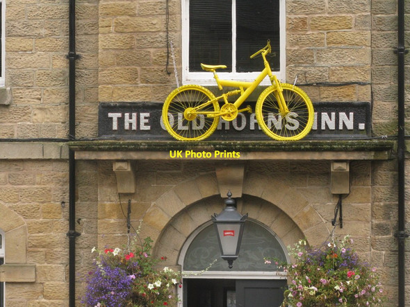 Photo 6"x4" Yellow bike in Bradfield High Bradfield c2014