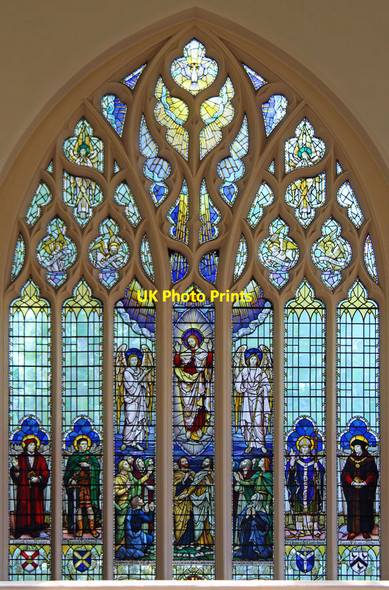 Photo 6"x4" Our Lady of the Assumption, Victoria Park Square, Bethnal Green, E2 - Stained glass window Bethnal Green c2014