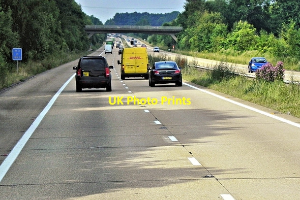 Photo 6"x4" Northbound M3, Biddles Wood East Stratton c2014