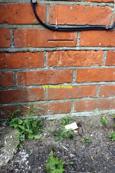 Photo 6"x4" Benchmark on #111 Mays Lane Whiteknights c2014