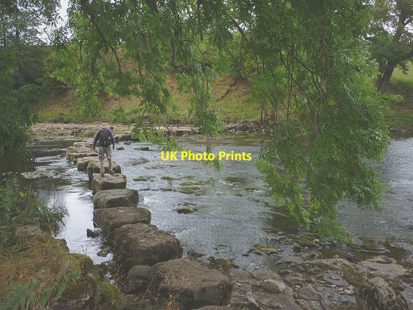 Photo 6"x4" Crossing the Ure at Slapestone Wath Swinithwaite c2014