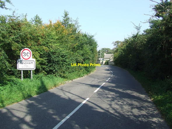 Photo 6"x4" Entering Rendham Rendham c2014